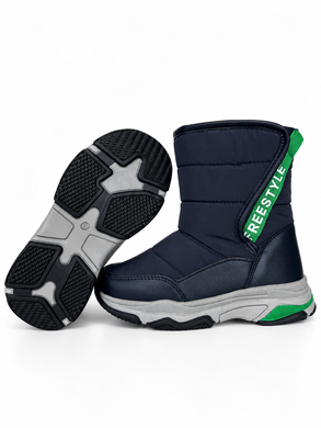 Термодутики на липучці для хлопчика Kimboo Темно-синій 27 (18 см) Код: FG2390 d-blue