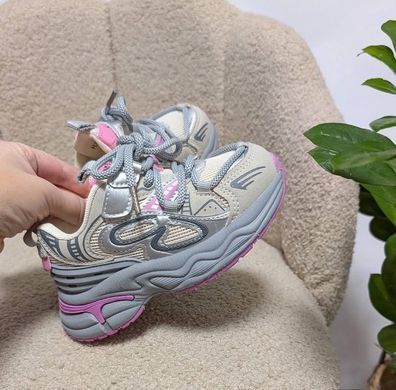 Кросівки для дівчинки Kimbo Сіро-рожевий (HJ560-3M grey-pink (38 (23,5 см))