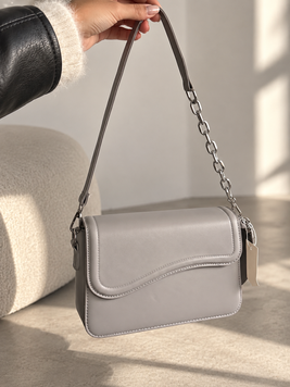 Cумка клатч Женская Lucky Серый 22х15х7,5 см Код: w1979 grey