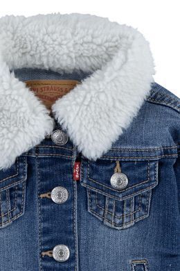 Комплект 3в1 для малюків Levi's: куртка, джинси, лонгслів для дівчинки Рожево-синій (990 set pvu lotus (80 (12m))