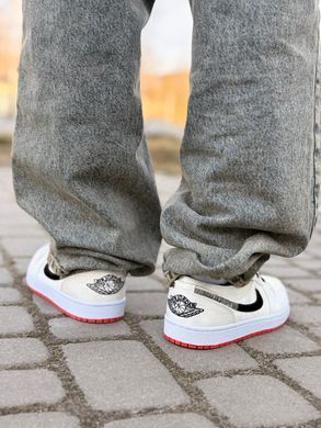 Кеды Nike Air Jordan 1 Low Fearless No brand Мужские Белый 45 (28,5 см) (A566 white)