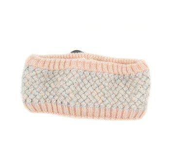 Тепла пов'язка на голову для дівчинки Iazza Сіро-рожевий (PIT1501 108 grey-pink (3 года))