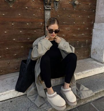 Тедді Уги Тапки TAZZ BRAID SLIPPERS жіночі YALA Молочний (YZM23 milk (41 (26 см))