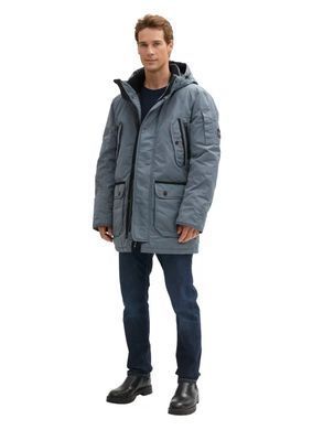 Зимова куртка Парка чоловіча Tom Tailor Сіро-блакитний (1039772 grey-blue XL)