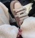 Зимние кроссовки Teddy на липучках женские Meideli Темный беж (E3323 beige (40 (25см))