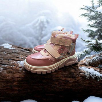 Зимові черевики на липучках для дівчинки BBT Kids Рожевий (t6971 pink (31 (19,5 см))