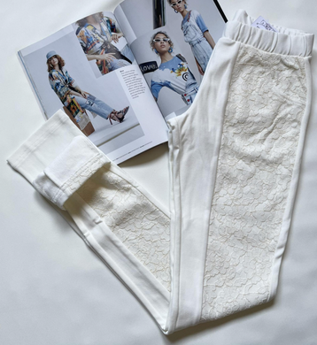 Джегінси з мереживним декором жіночі Calzedonia Білий (modp0485 white (S)