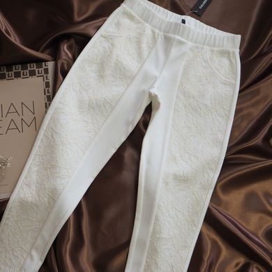 Джегінси з мереживним декором жіночі Calzedonia Білий (modp0485 white (S)
