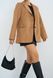 Замшевий жакет блейзер оверсайз жіночий QU STYLE Коричневий (DC241003 brown (standart (S-M-L))