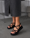 Босоножки на платформе с переплетом Женские L&M Черный 41 (26,5 см) Код: F190 black Z