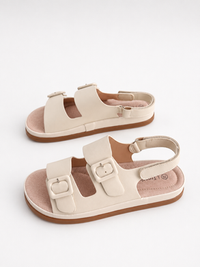 Босоніжки з пряжками Жіночі L.Trendy Світло-бежевий 41 (26 см) Код: wl2028 beige