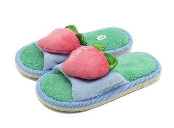 Кімнатні тапочки для дівчаток Lion Синій з зеленим (fruits21 blue-green (30-31 (210 мм))
