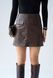 Юбка под кожу крокодила женская QU STYLE Коричневый (DE251003 brown (L (40))