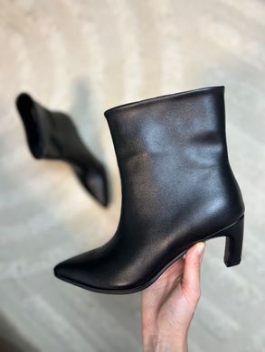 Ботильйони на низьких підборах жіночі Meideli Чорний (1210 black (38 (24,5 см))