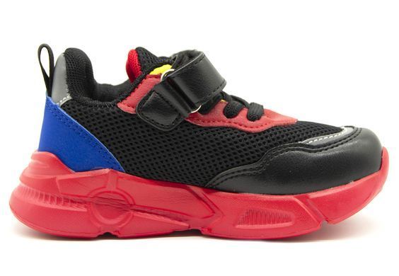 Кроссовки для мальчика KIMBO Черный с красным (YF712-2B black-red (28 (17 см))