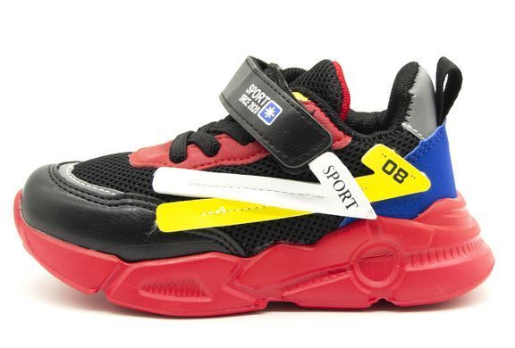 Кроссовки для мальчика KIMBO Черный с красным (YF712-2B black-red (28 (17 см))