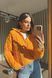 В'язаний Светр з блискавкою жіночий QU STYLE Помаранчевий (TK231078 orange Універсальний (S-M-L))
