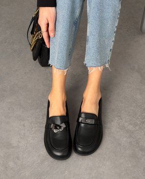 Лоферы с ремешком Bashili Женские Черный 41 (26 см) (h65130 black)