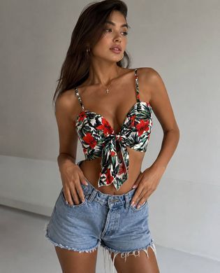 Топ на завязке Женский Tezenis Разноцветный L Код: 1MT183 jungle