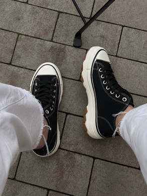 Высокие кеды в стиле Converse Женские Navigator Черно-белый 39 (25 см) Код: B26348 black-white