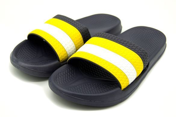 Шлепанцы для мужчин Plaazzo Черный с желтым (3100-2 black-yell (45 (29 см))