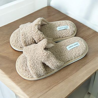 Кімнатні тапочки Тедді жіночі Jomix Home Бежевий (md102 beige (41 (27 см))