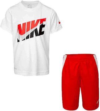 Набор футболка и шорты Nike Dri-Fit для мальчика Бело-красный (76G054 white-red lav25 (S (104-110 см))