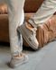 Черевики на платформі з ремінцем жіночі ITTS Сіро-бежевий (BB01 grey-beige (41 (25,5 см))