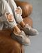 Черевики на платформі з ремінцем жіночі ITTS Сіро-бежевий (BB01 grey-beige (41 (25,5 см))