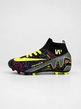 Бутси Дитячі Walked Чорно-салатовий 35 (23 см) Код: KRAW 041k black-green